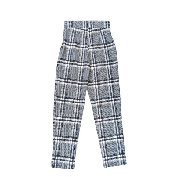 Black & White Tapered Stretch Trousers Multiple Sizes - Picture 2 of 6